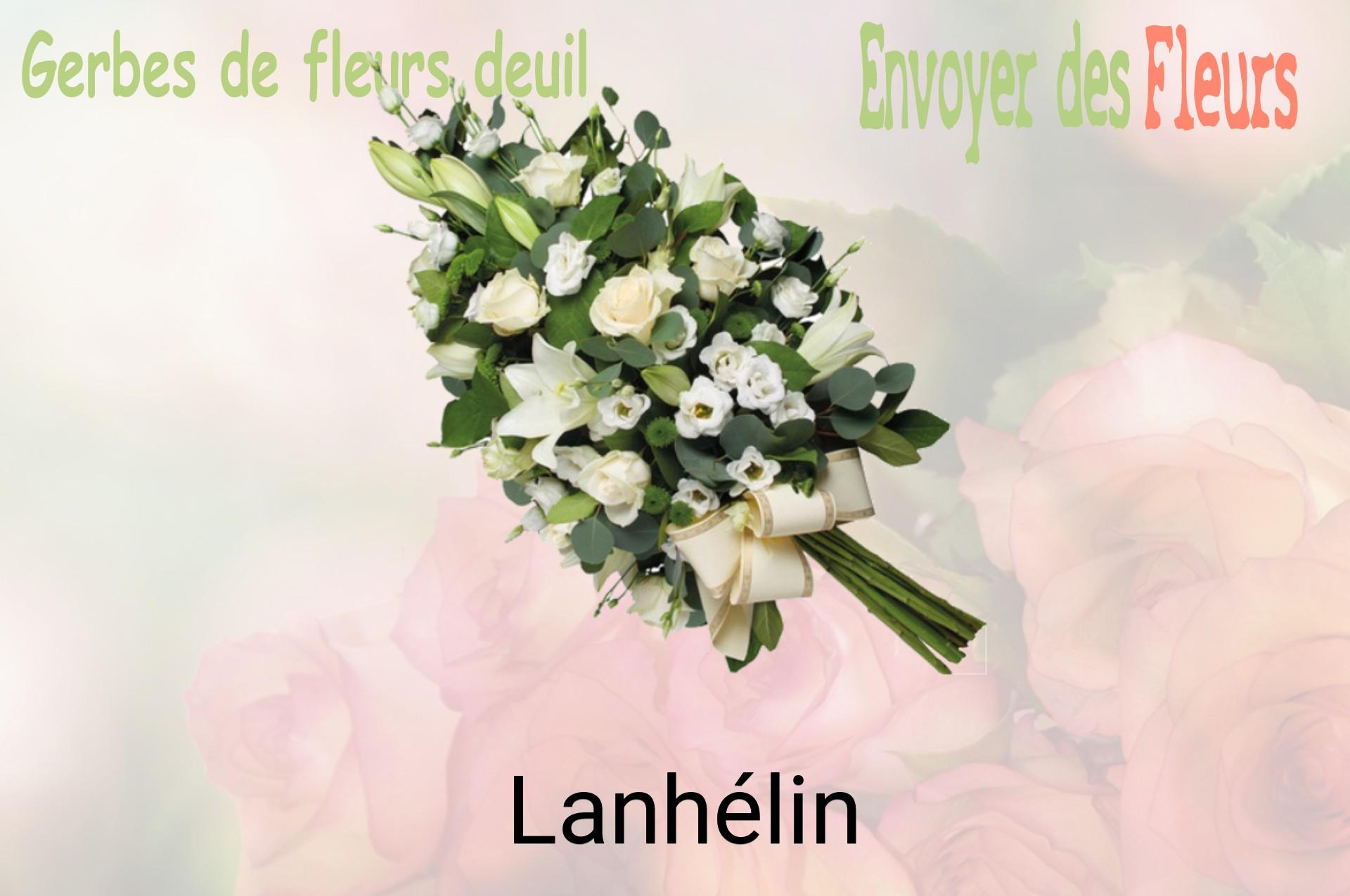 Gerbe de fleurs de deuil livrée à Lanhélin